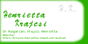 henrietta krajcsi business card